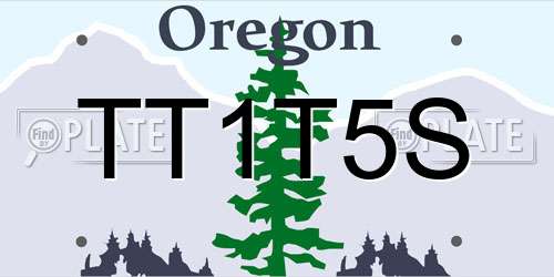 TT1T5S Oregon License Plate