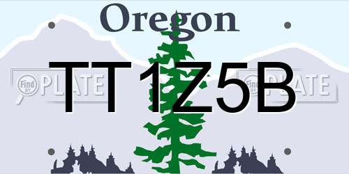 TT1Z5B Oregon License Plate