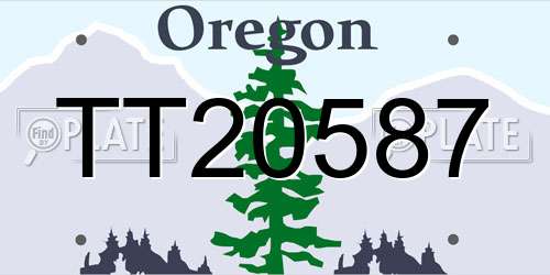 TT20587 Oregon License Plate