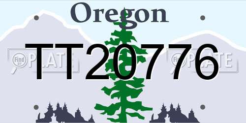 TT20776 Oregon License Plate