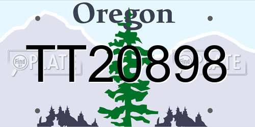 TT20898 Oregon License Plate