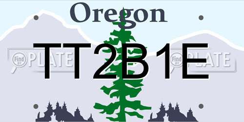 TT2B1E Oregon License Plate