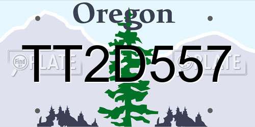 TT2D557 Oregon License Plate