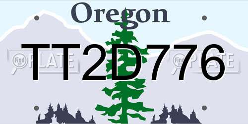 TT2D776 Oregon License Plate