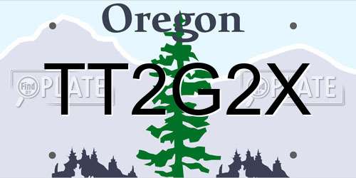 TT2G2X Oregon License Plate