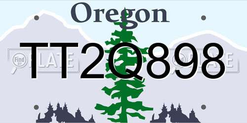 TT2Q898 Oregon License Plate