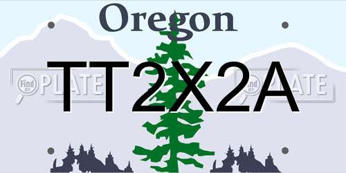 TT2X2A Oregon License Plate