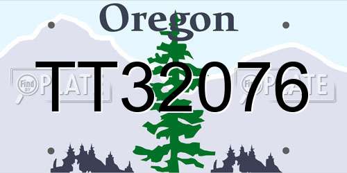 TT32076 Oregon License Plate