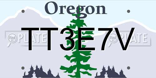 TT3E7V Oregon License Plate