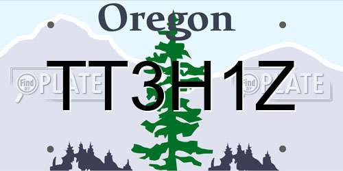 TT3H1Z Oregon License Plate