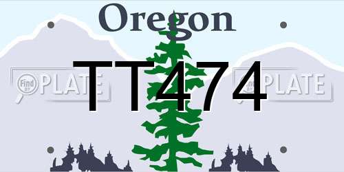 TT474 Oregon License Plate