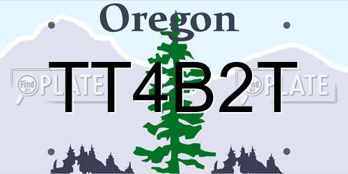 TT4B2T Oregon License Plate