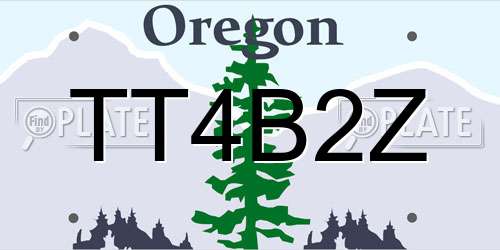 TT4B2Z Oregon License Plate