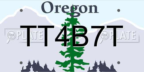 TT4B7T Oregon License Plate