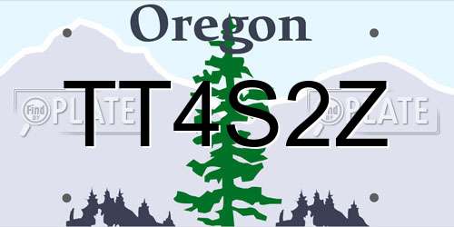 TT4S2Z Oregon License Plate