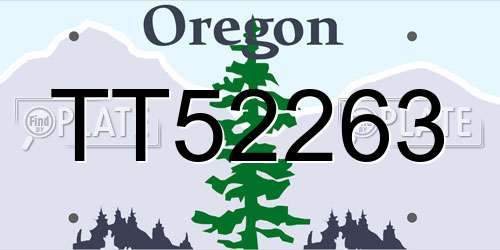 TT52263 Oregon License Plate