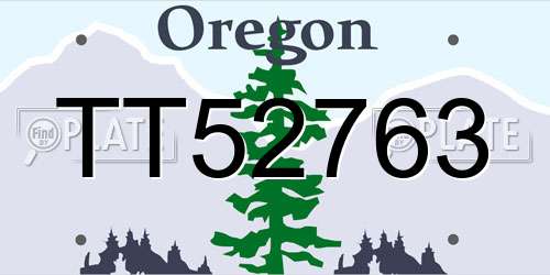 TT52763 Oregon License Plate
