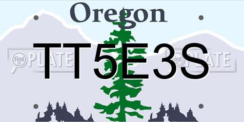 TT5E3S Oregon License Plate