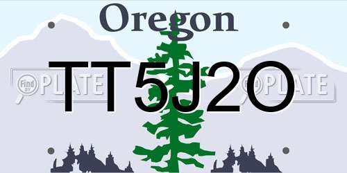 TT5J2O Oregon License Plate