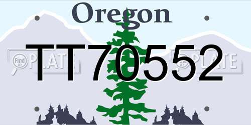 TT70552 Oregon License Plate