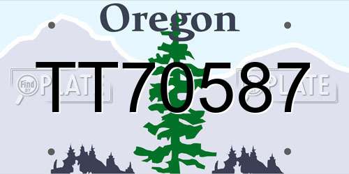 TT70587 Oregon License Plate