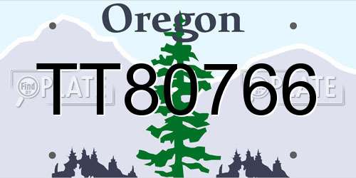 TT80766 Oregon License Plate