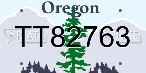 TT82763 Oregon License Plate