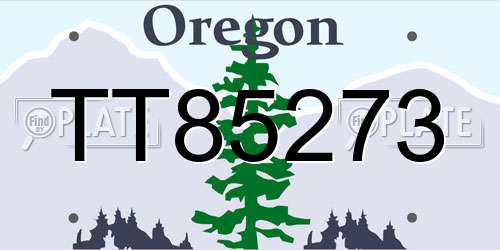 TT85273 Oregon License Plate