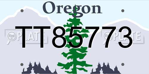 TT85773 Oregon License Plate