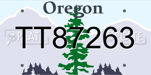 TT87263 Oregon License Plate