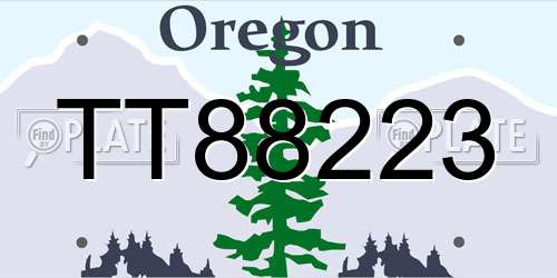 TT88223 Oregon License Plate