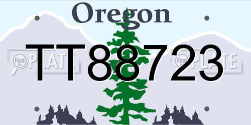 TT88723 Oregon License Plate