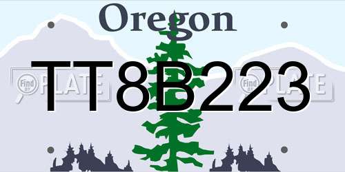 TT8B223 Oregon License Plate