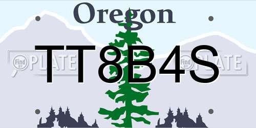 TT8B4S Oregon License Plate