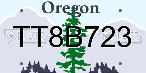TT8B723 Oregon License Plate