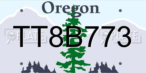 TT8B773 Oregon License Plate