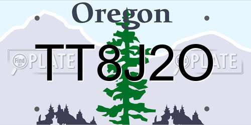 TT8J2O Oregon License Plate