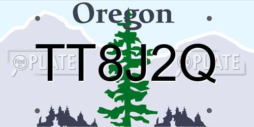 TT8J2Q Oregon License Plate