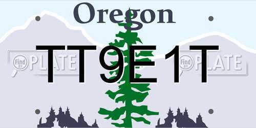 TT9E1T Oregon License Plate