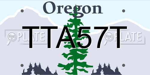 TTA57T Oregon License Plate