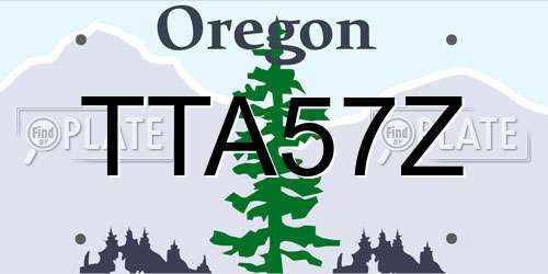 TTA57Z Oregon License Plate