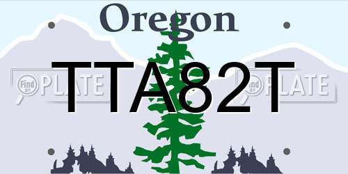 TTA82T Oregon License Plate
