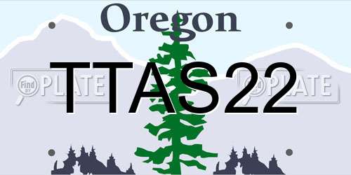 TTAS22 Oregon License Plate