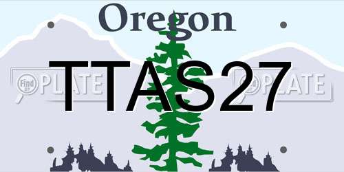 TTAS27 Oregon License Plate