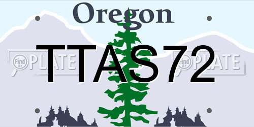 TTAS72 Oregon License Plate