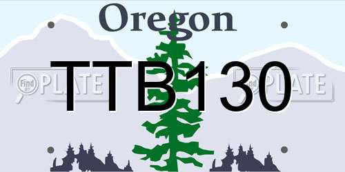 TTB130 Oregon License Plate