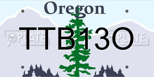TTB13O Oregon License Plate