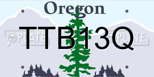 TTB13Q Oregon License Plate