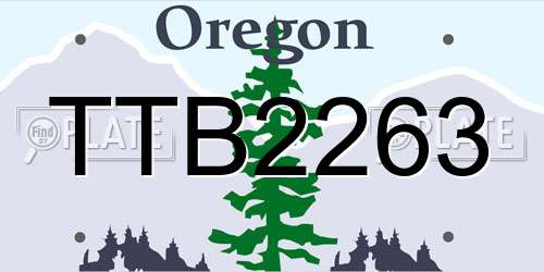 TTB2263 Oregon License Plate