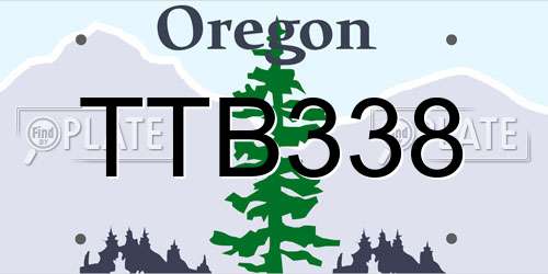 TTB338 Oregon License Plate